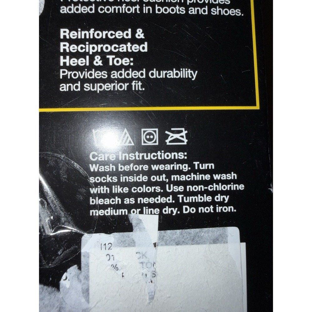 Dickies Men 3 Pack Socks 6-12 Crew Work Black Gray Heavy Duty Cotton Utility NWT - Picture 9 of 9